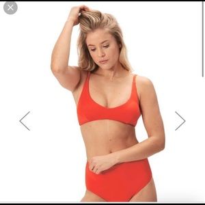 Andie swim Valencia top and high waisted bottom